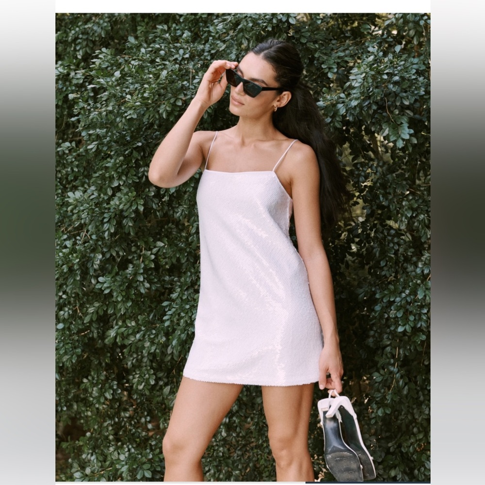 Square Neck Sequin Dress